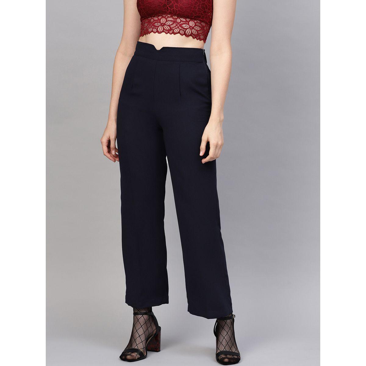 Sassafras X Styli Solid Side Zipper Detail Trousers-women-clothing-bottoms-trousers-image-1