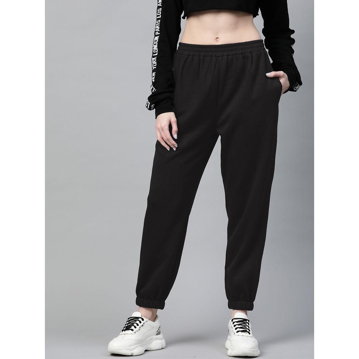 Sassafras X Styli Solid High Waist Joggers-women-clothing-bottoms-joggers-image-1