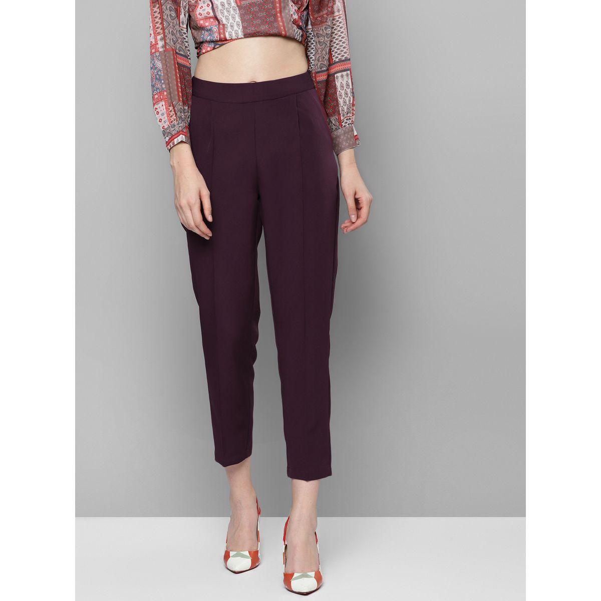 بنطال سادة بقصة مستدقة ساسافراس × ستايلي-women-clothing-bottoms-trousers-image-1