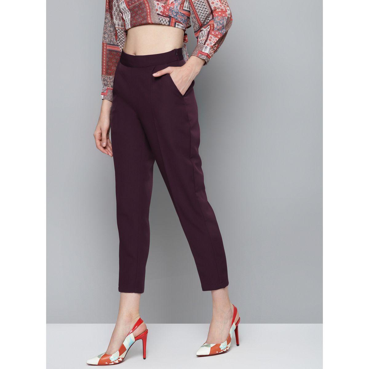 بنطال سادة بقصة مستدقة ساسافراس × ستايلي-women-clothing-bottoms-trousers-image-2