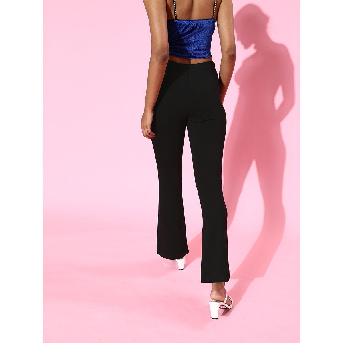 بنطال سادة بخصر عالي ساسافراس × ستايلي-women-clothing-bottoms-trousers-image-3