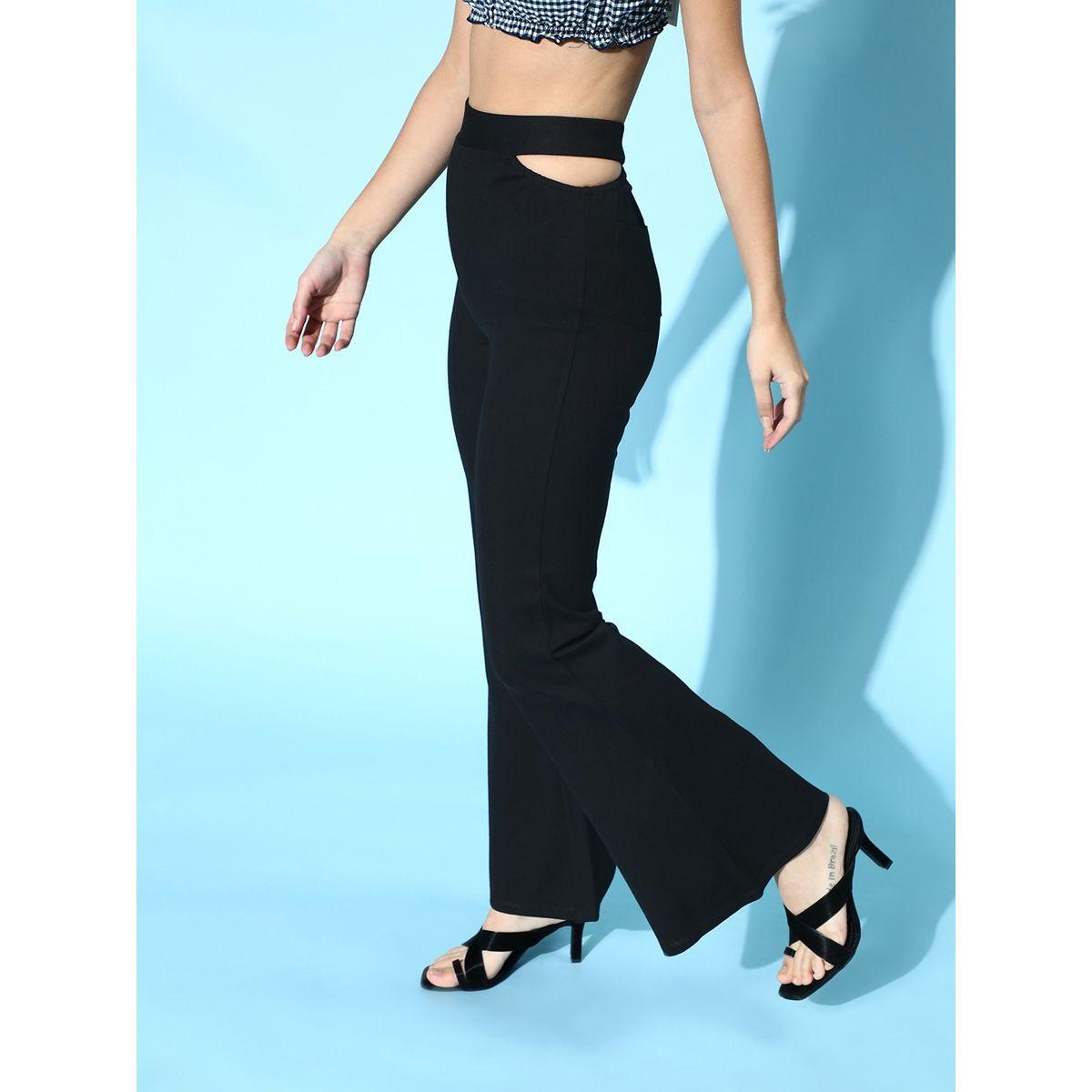 بنطال سادة مزين بفتحات ساسافراس × ستايلي-women-clothing-bottoms-trousers-image-3