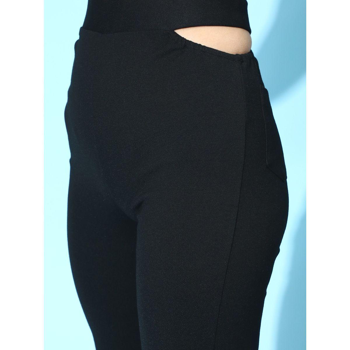 بنطال سادة مزين بفتحات ساسافراس × ستايلي-women-clothing-bottoms-trousers-image-5