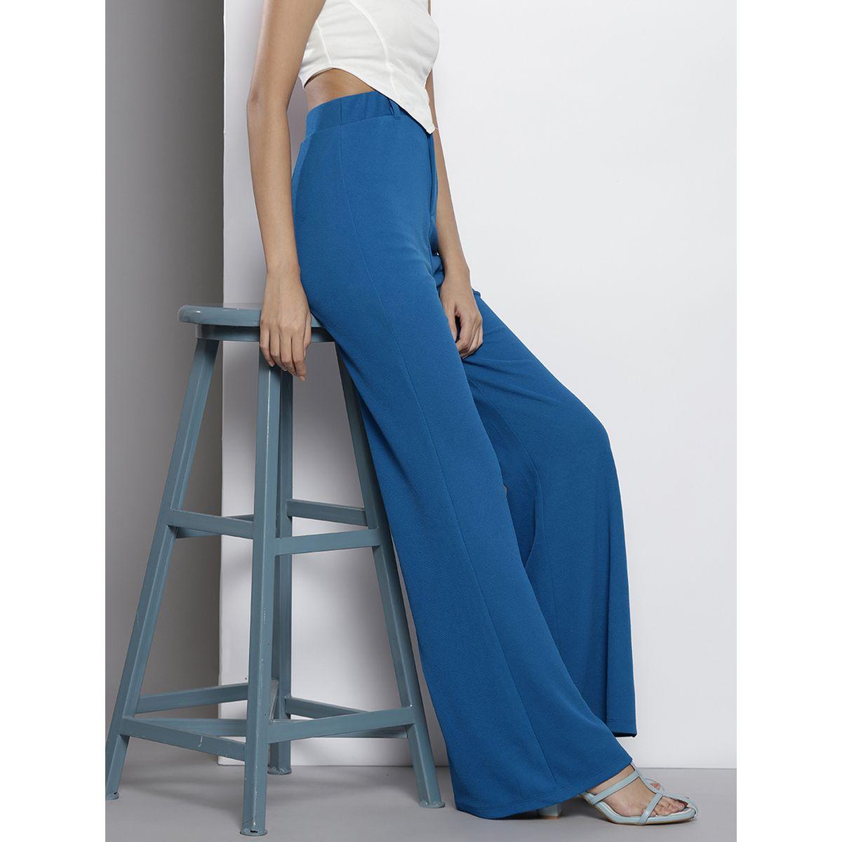 Sassafras X Styli Solid Flare Fit Trousers-women-clothing-bottoms-trousers-image-1