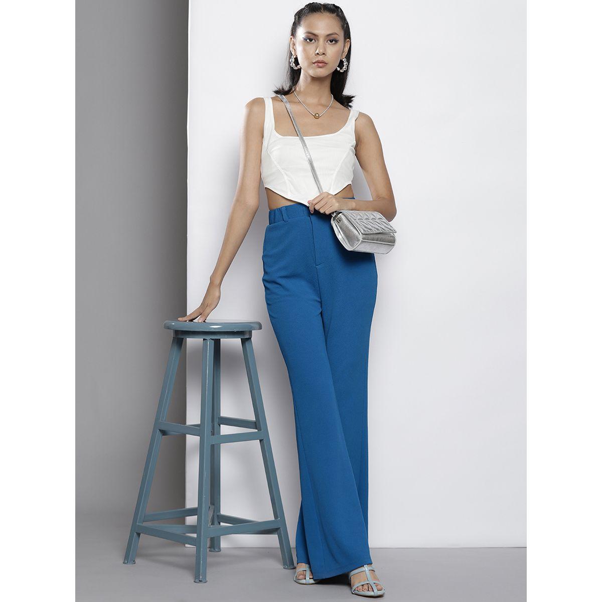 بنطال سادة بقصة واسعة ساسافراس × ستايلي-women-clothing-bottoms-trousers-image-4