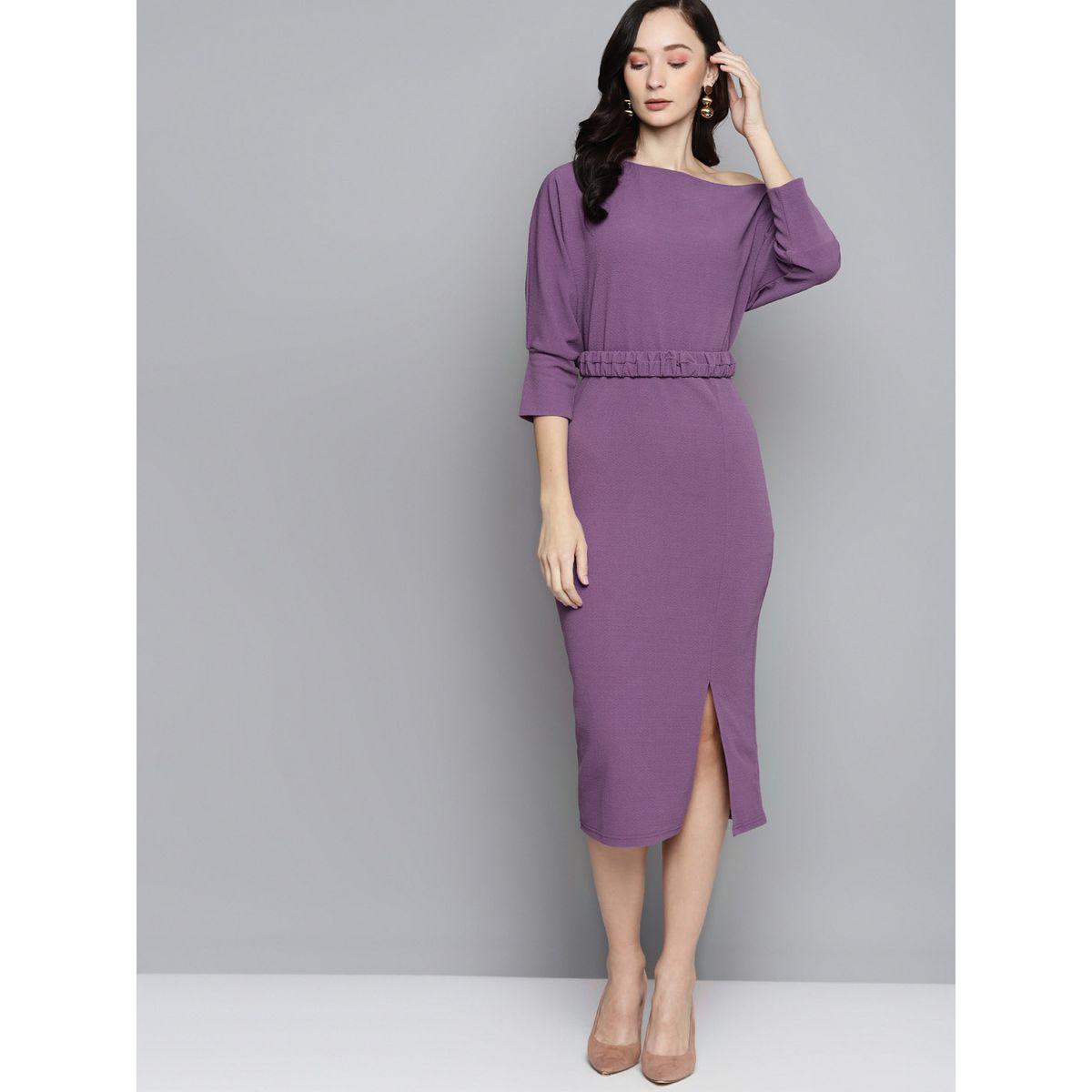 Sassafras X Styli Drop Shoulder Self Belted Midi Dress-women-clothing-dresses-image-1