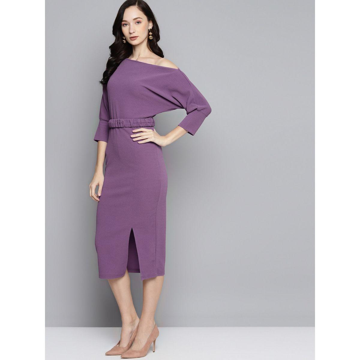 Sassafras X Styli Drop Shoulder Self Belted Midi Dress-women-clothing-dresses-image-2