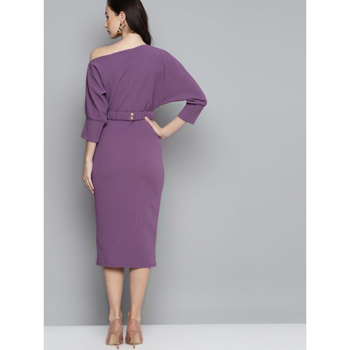 Sassafras X Styli Drop Shoulder Self Belted Midi Dress-women-clothing-dresses-image-3