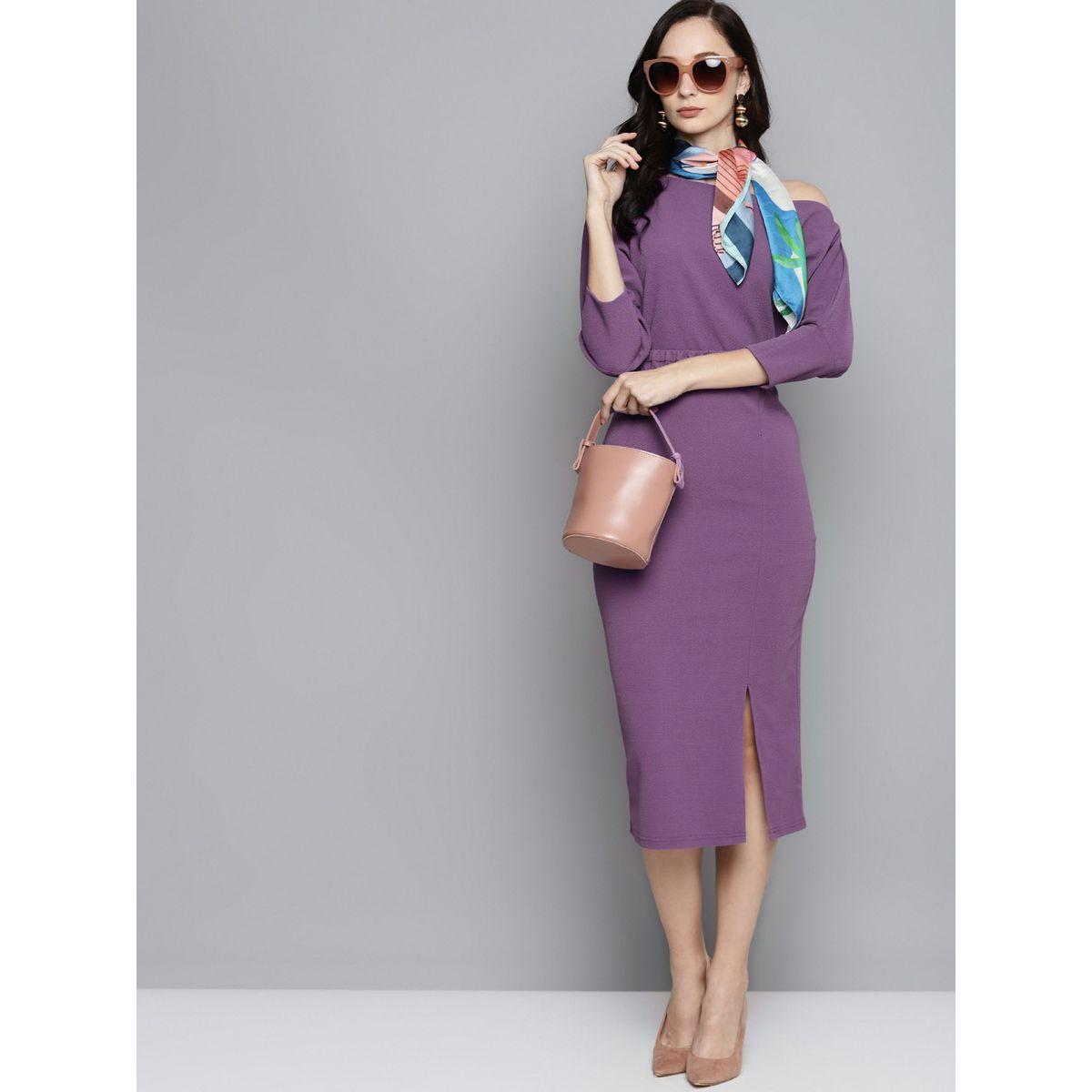 Sassafras X Styli Drop Shoulder Self Belted Midi Dress-women-clothing-dresses-image-4