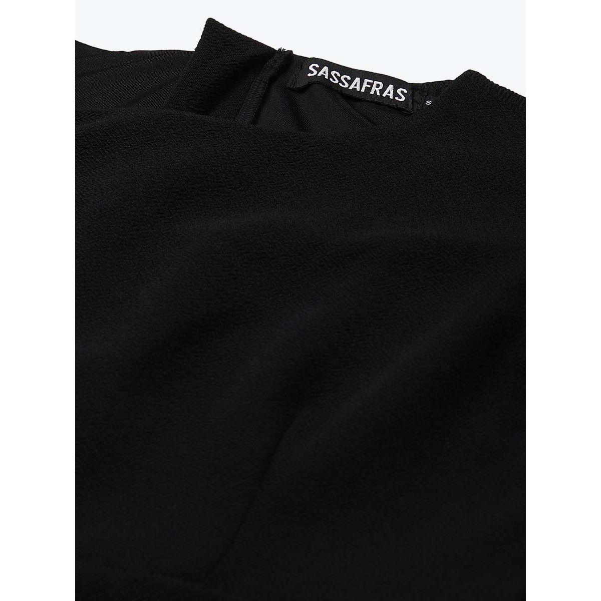 Sassafras X Styli Solid Cape Sleeve Bodycon Dress-women-clothing-dresses-image-6