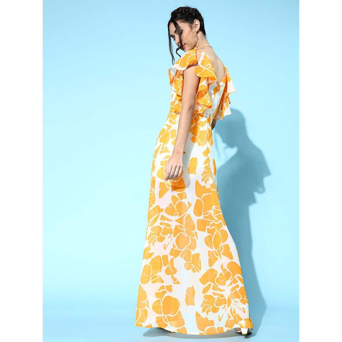 Sassafras X Styli Floral Print Frill Sleeve Maxi Dress-women-clothing-dresses-image-4