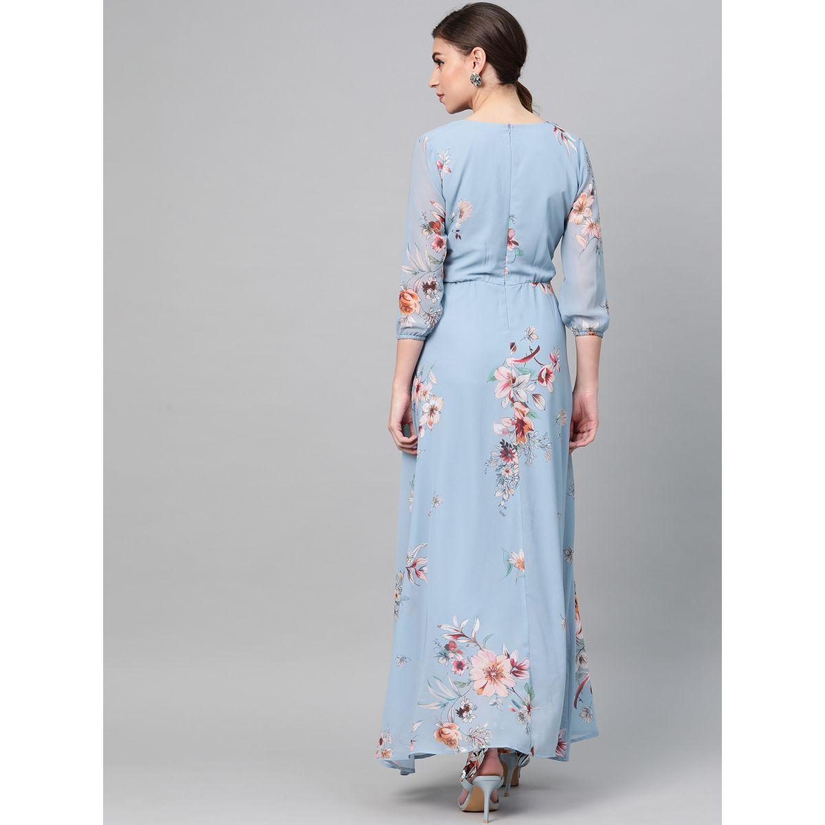 فستان طويل مطبع بزهور ساسافراس × ستايلي-women-clothing-dresses-image-3