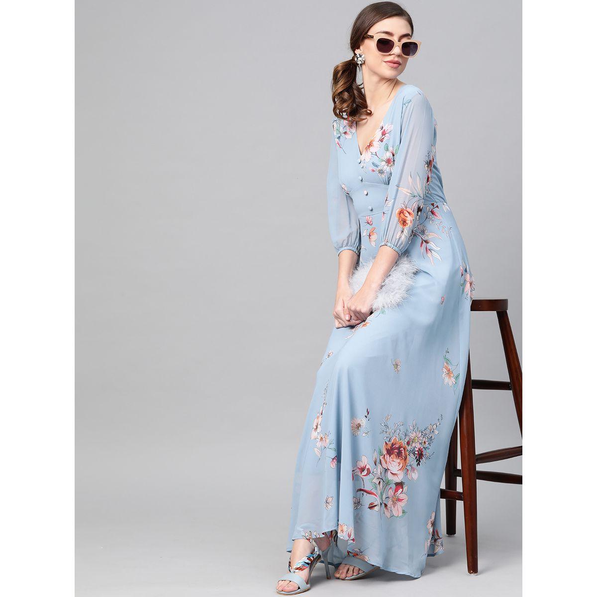 فستان طويل مطبع بزهور ساسافراس × ستايلي-women-clothing-dresses-image-4