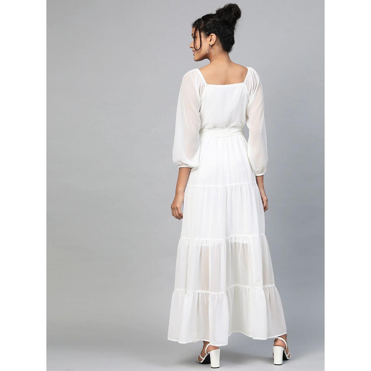 فستان طويل سادة برقبة واسعة ساسافراس × ستايلي-women-clothing-dresses-image-3
