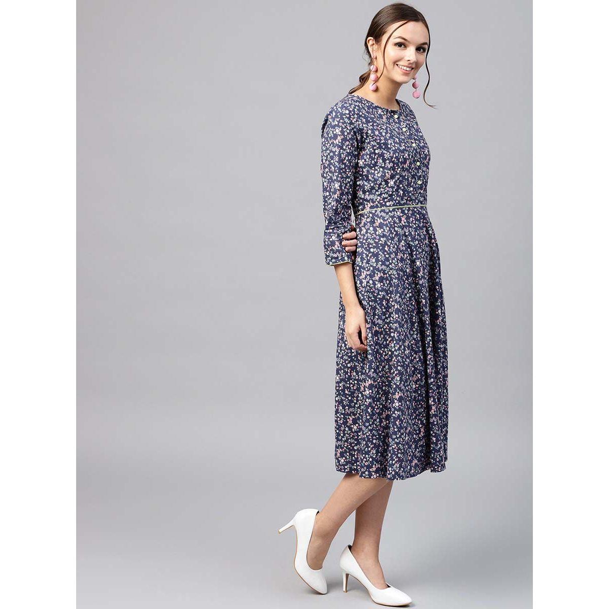 Floral Print A-Line Midi Dress-women-clothing-dresses-image-6