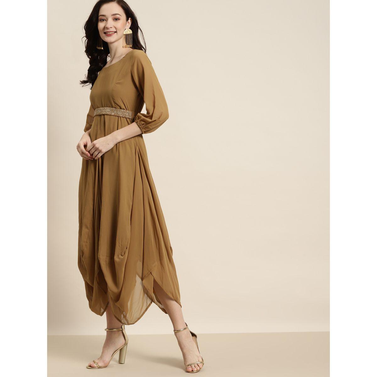 Sassafras X Styli Solid Embroidered Belt Detail Maxi Dress-women-clothing-dresses-image-5