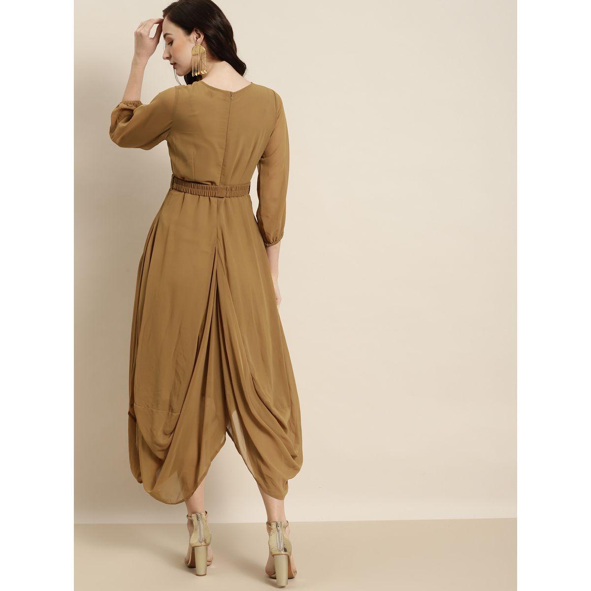 Sassafras X Styli Solid Embroidered Belt Detail Maxi Dress-women-clothing-dresses-image-6