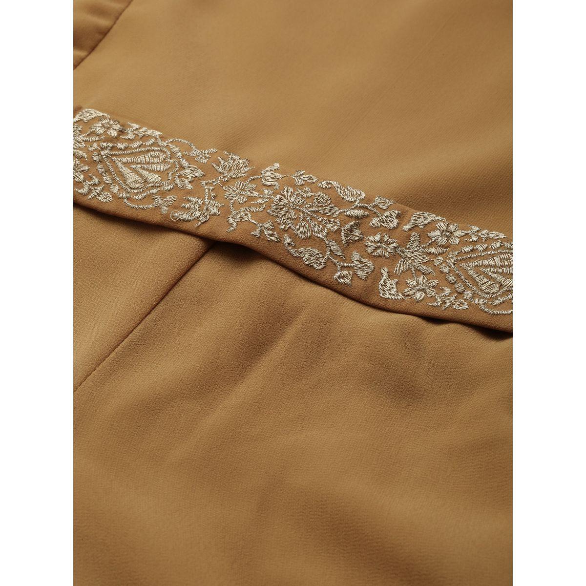 Sassafras X Styli Solid Embroidered Belt Detail Maxi Dress-women-clothing-dresses-image-8