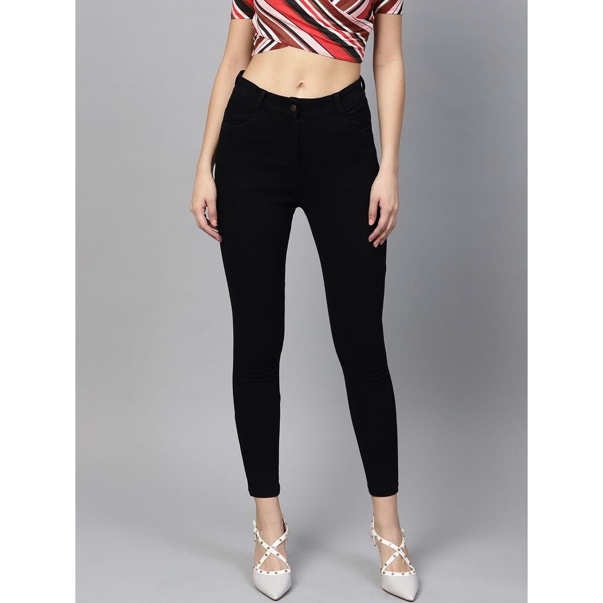 جينز قصير بقصة سليم فت ساسافراس × ستايلي-women-clothing-bottoms-jeans-image-1
