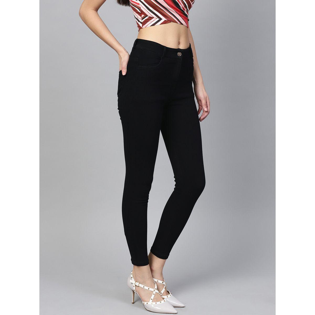 جينز قصير بقصة سليم فت ساسافراس × ستايلي-women-clothing-bottoms-jeans-image-2