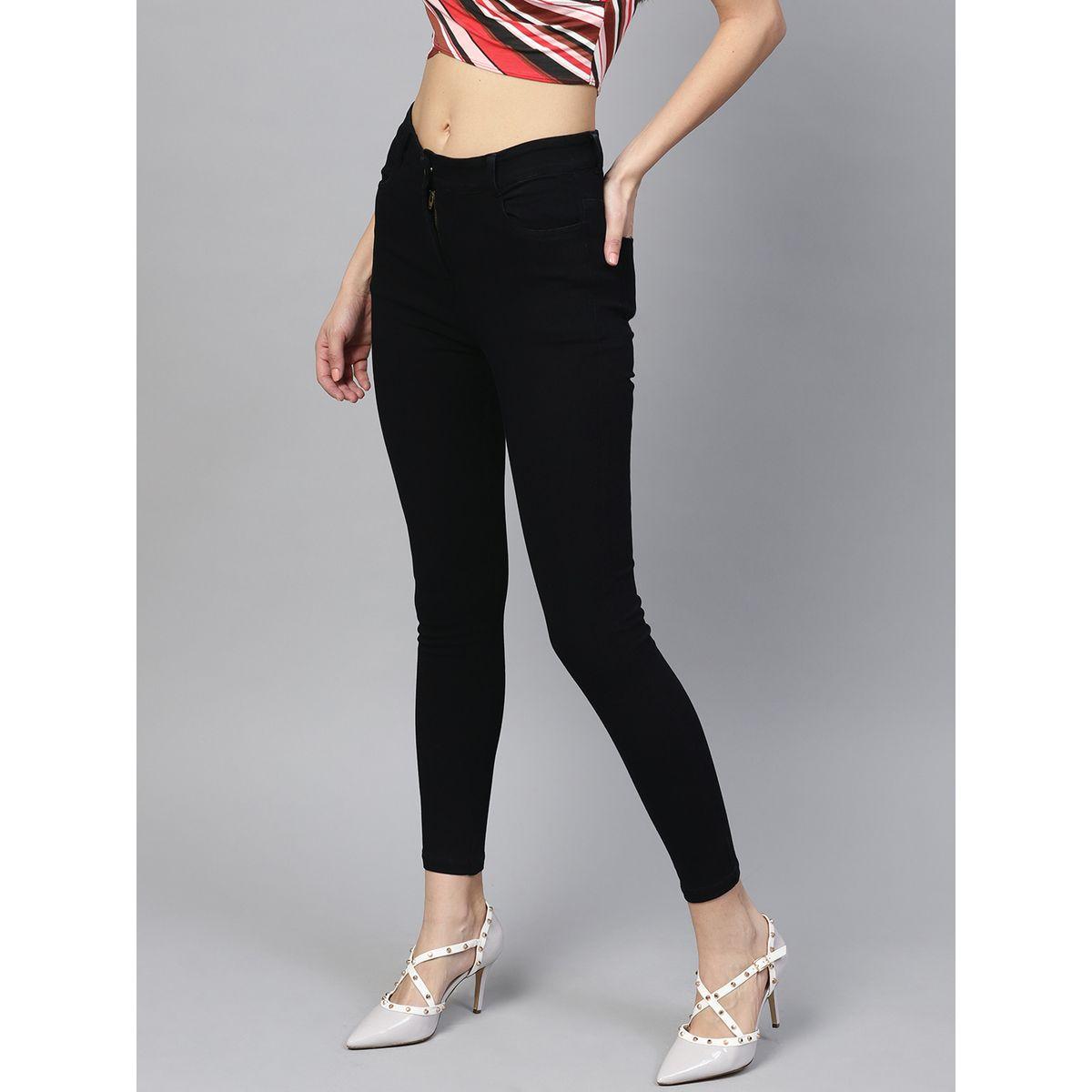 جينز قصير بقصة سليم فت ساسافراس × ستايلي-women-clothing-bottoms-jeans-image-4