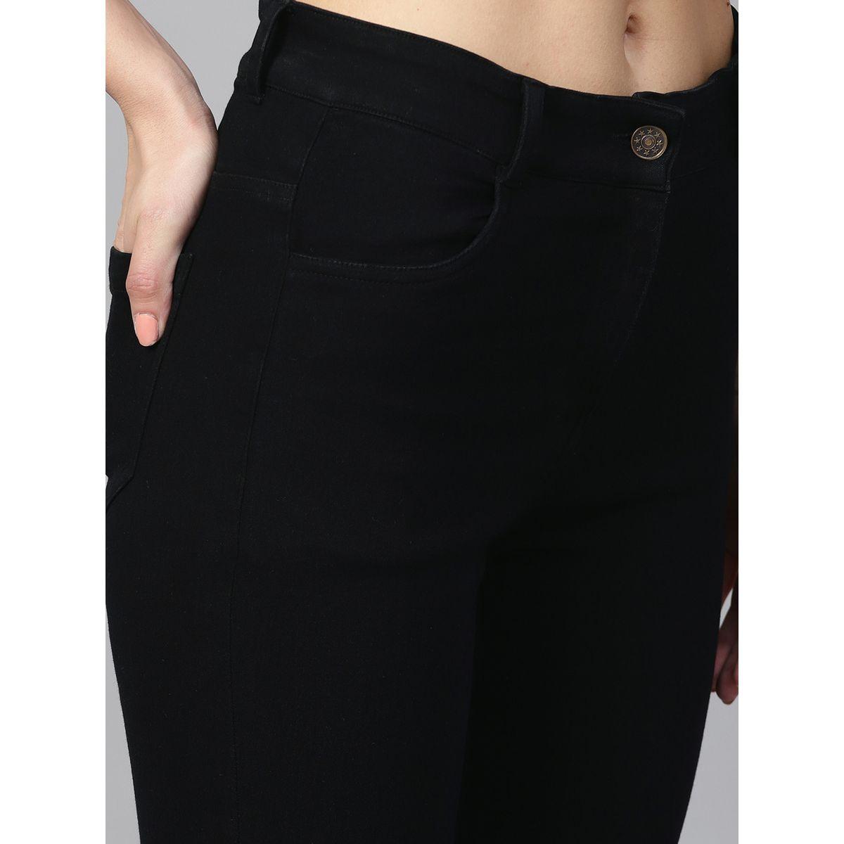 جينز قصير بقصة سليم فت ساسافراس × ستايلي-women-clothing-bottoms-jeans-image-5