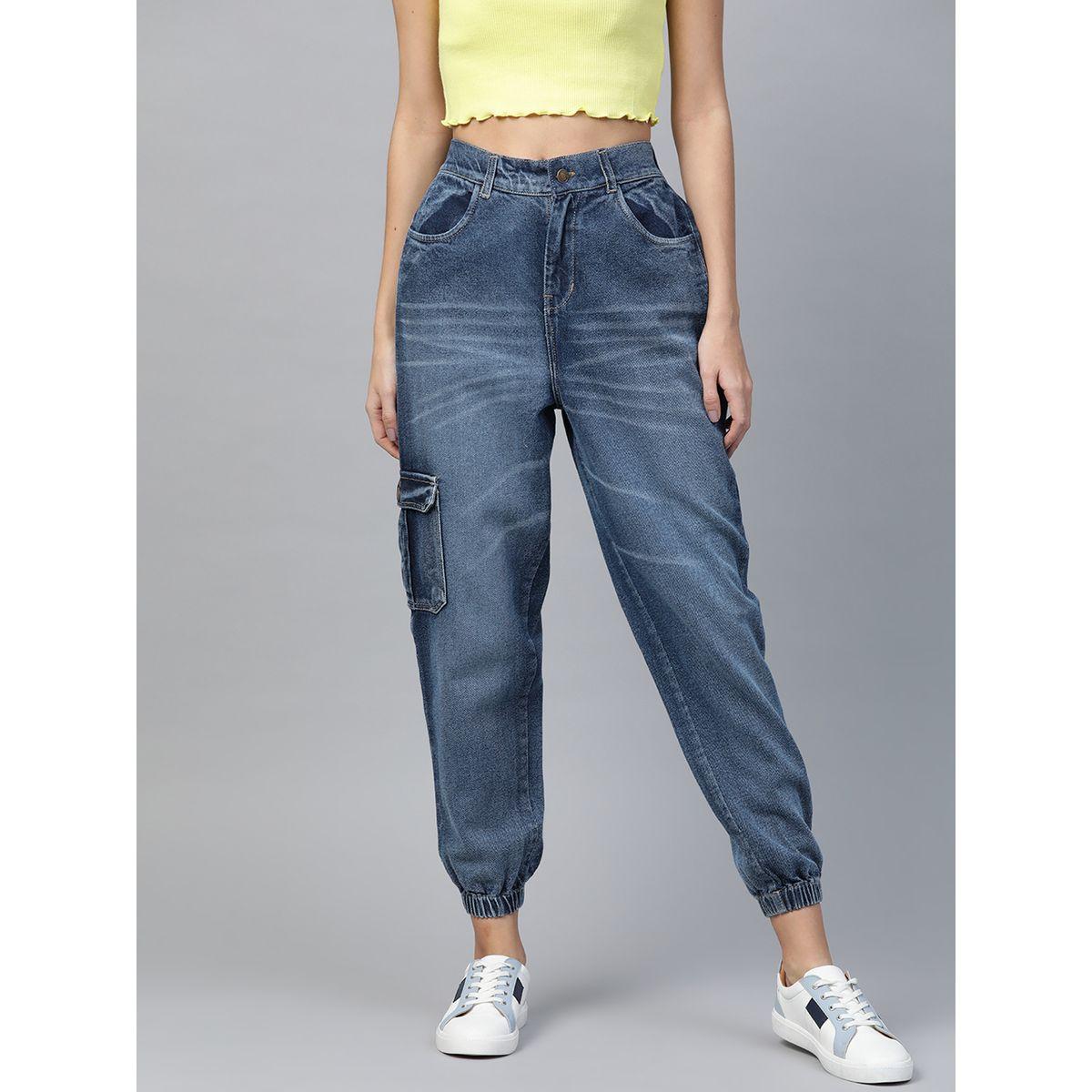 Sassafras X Styli Solid High Rise Cuffed Hem Jeans-women-clothing-bottoms-jeans-image-1