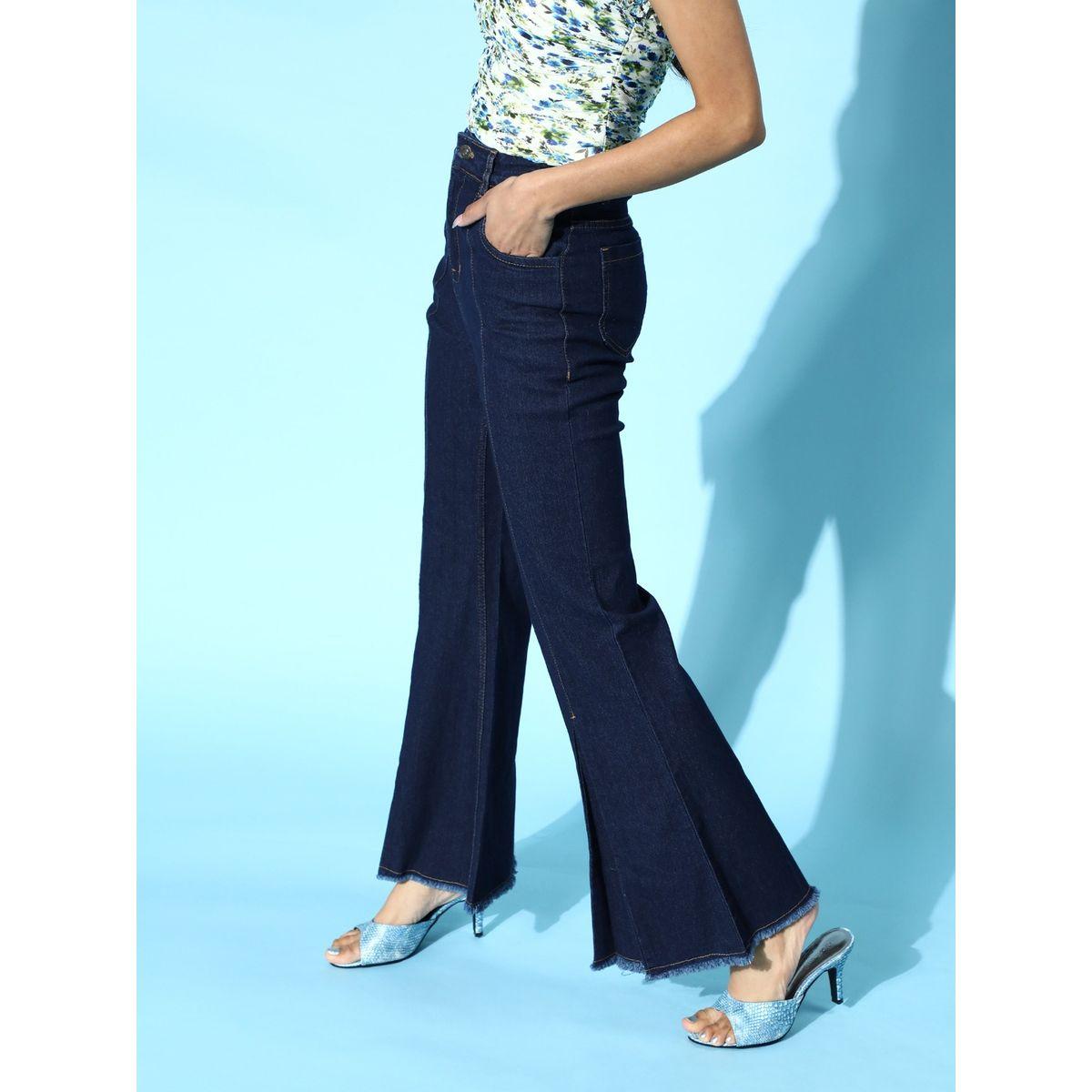 Sassafras X Styli Solid Front Slit Detail Tapered Fit Jeans-women-clothing-bottoms-jeans-image-3