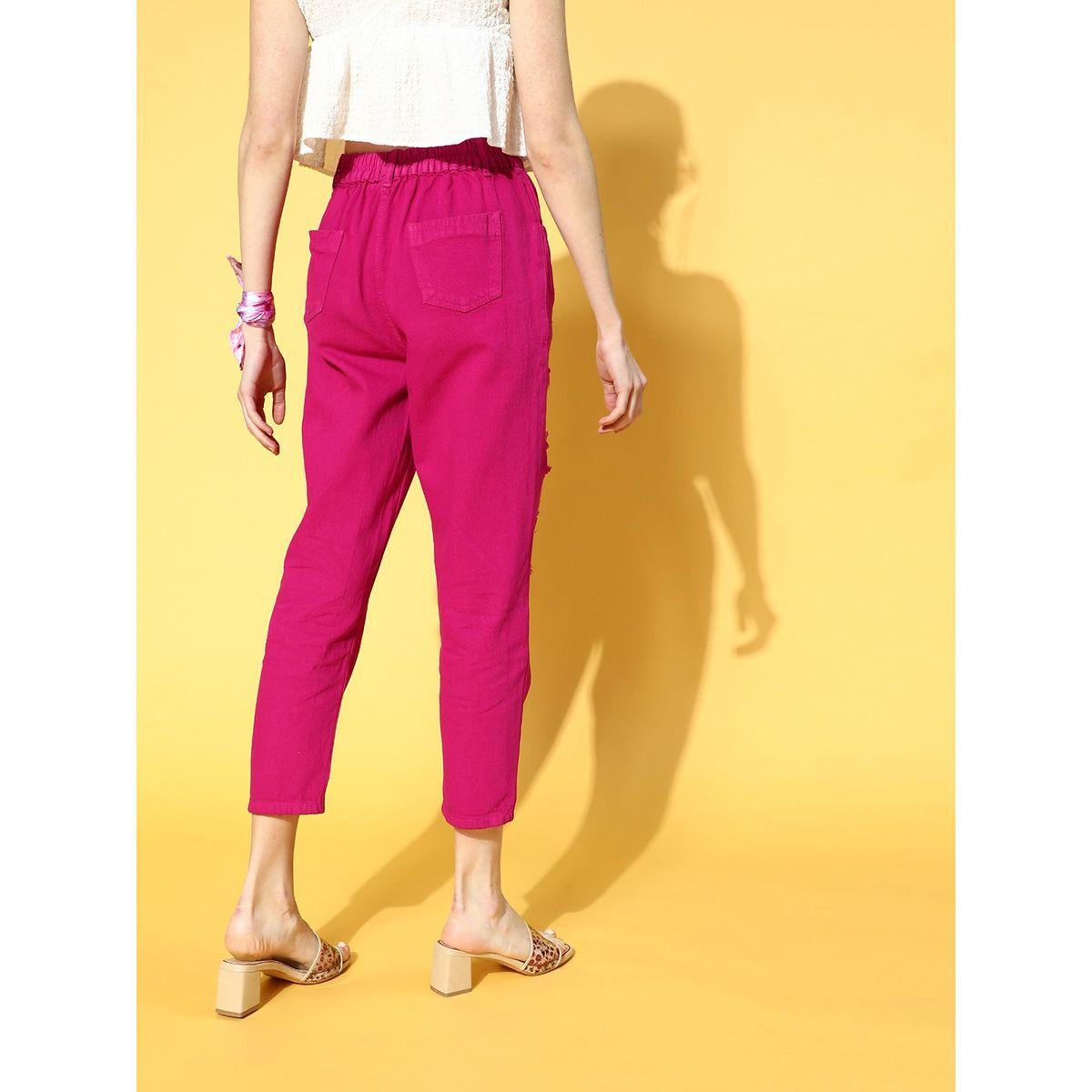 جينز سادة بخصر عالي ساسافراس × ستايلي-women-clothing-bottoms-jeans-image-5
