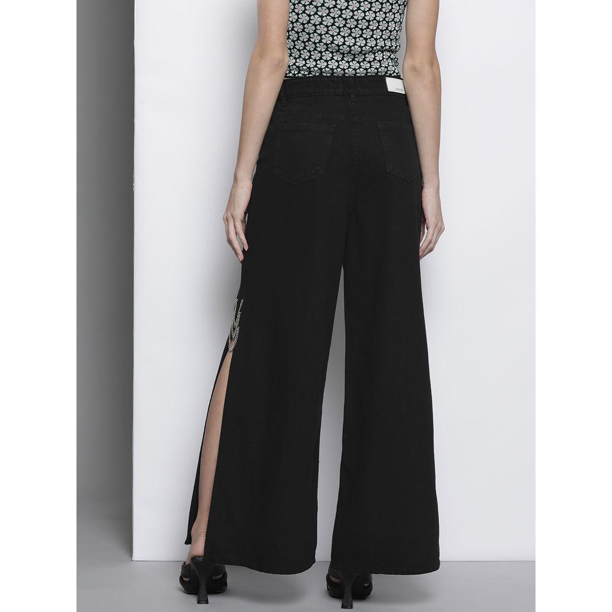 جينز سادة بشق جانبي ساسافراس × ستايلي-women-clothing-bottoms-jeans-image-5