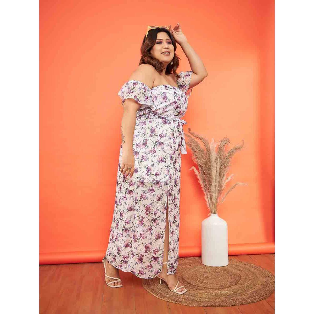 فستان طويل باكتاف مكشوفة ساسافراس × ستايلي-women-clothing-dresses-image-3