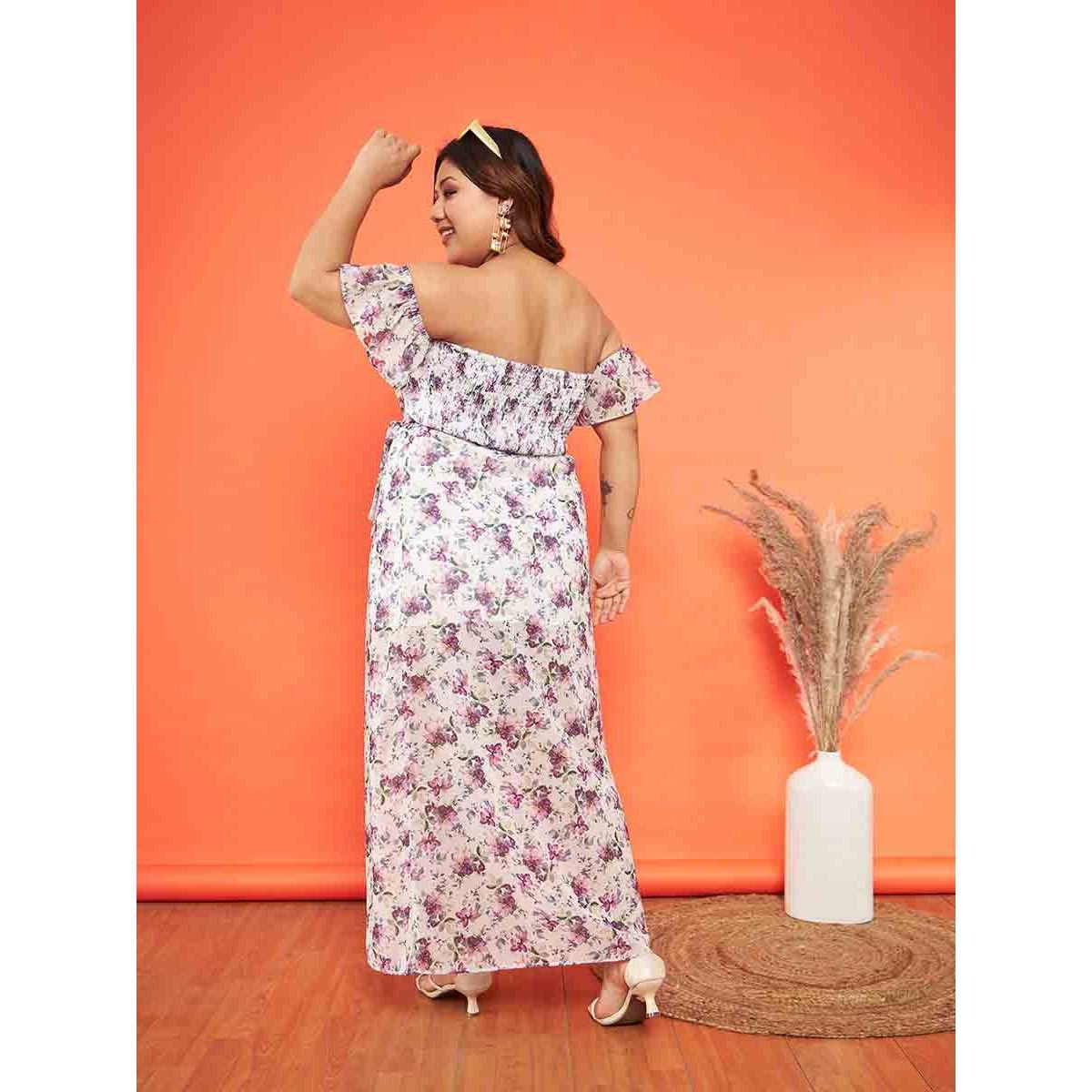 فستان طويل باكتاف مكشوفة ساسافراس × ستايلي-women-clothing-dresses-image-5