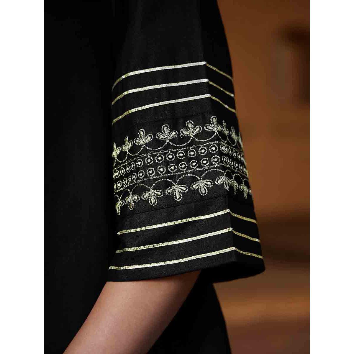 Sassafras X Styli Embroidered Sleeves Longline Blouse and Wide Leg Pants Set-women-clothing-coordsets-image-6