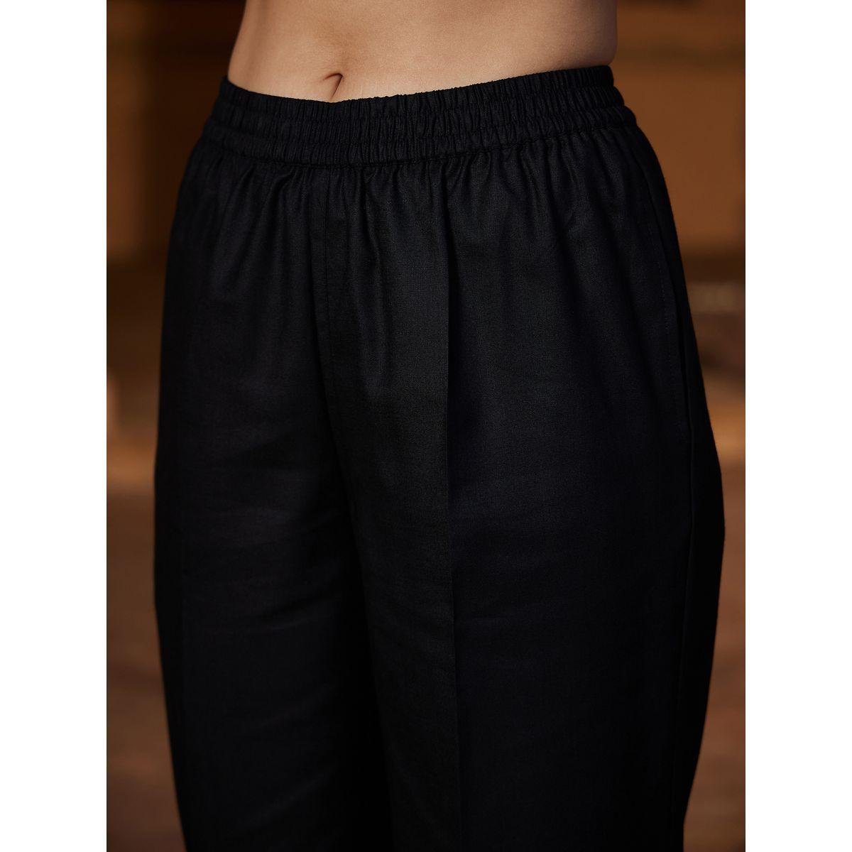 Sassafras X Styli Embroidered Sleeves Longline Blouse and Wide Leg Pants Set-women-clothing-coordsets-image-7