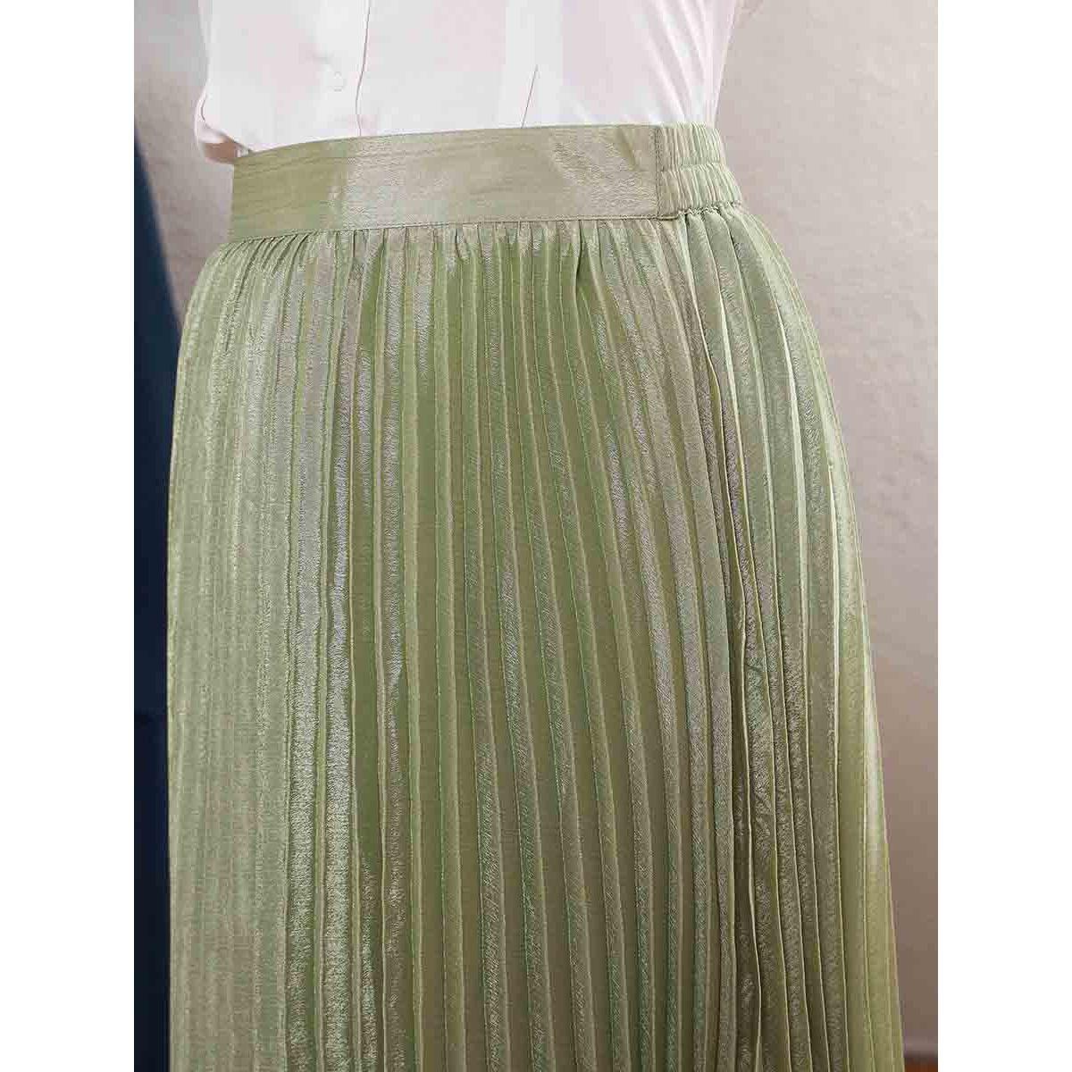 Sassafras X Styli Accordion Pleated Flared Midi Skirt-women-clothing-bottoms-skirts-image-4