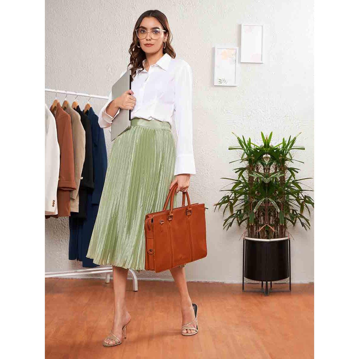 Sassafras X Styli Accordion Pleated Flared Midi Skirt-women-clothing-bottoms-skirts-image-6