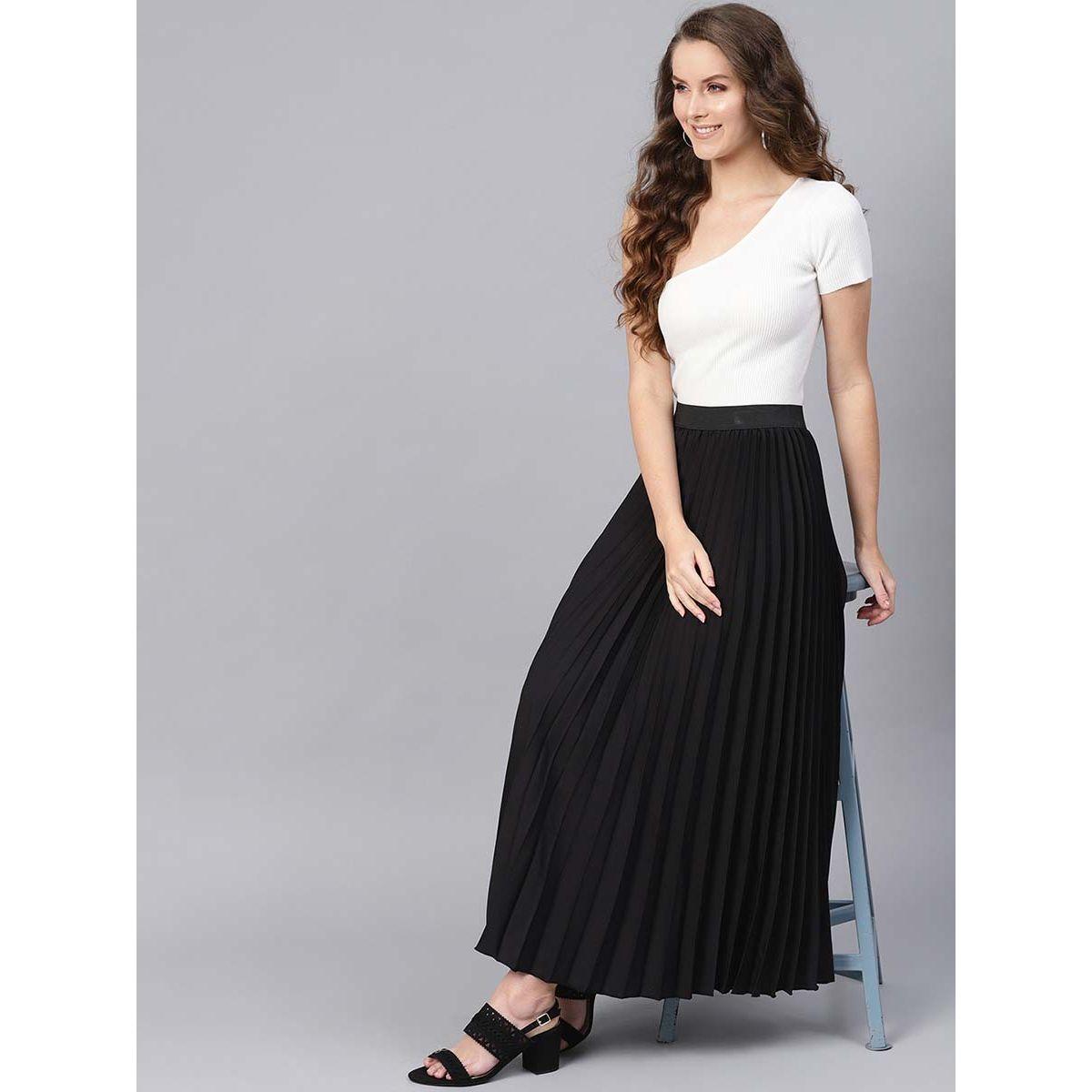 Sassafras X Styli High Rise Pleated Maxi Skirt-women-clothing-bottoms-skirts-image-1