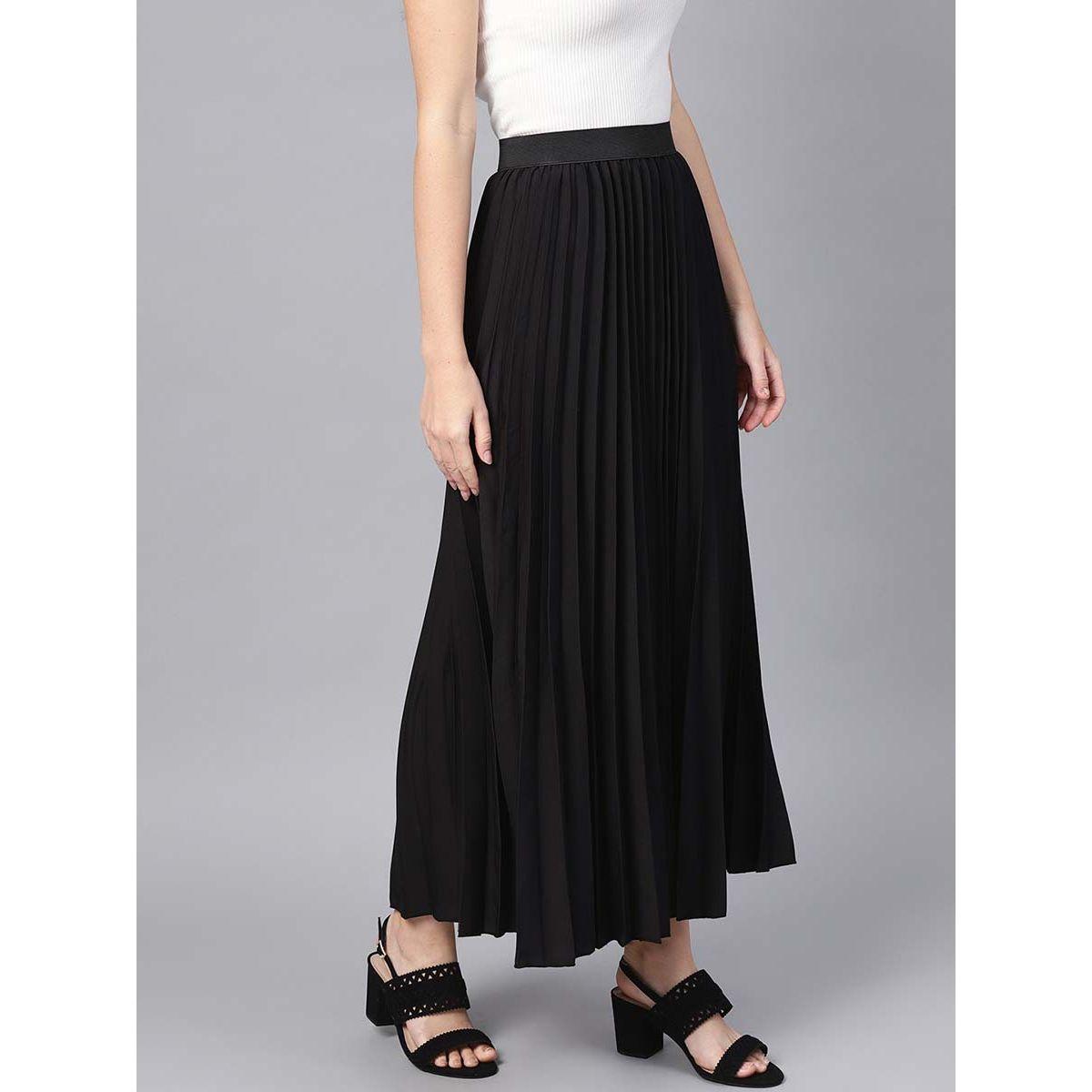 Sassafras X Styli High Rise Pleated Maxi Skirt-women-clothing-bottoms-skirts-image-4