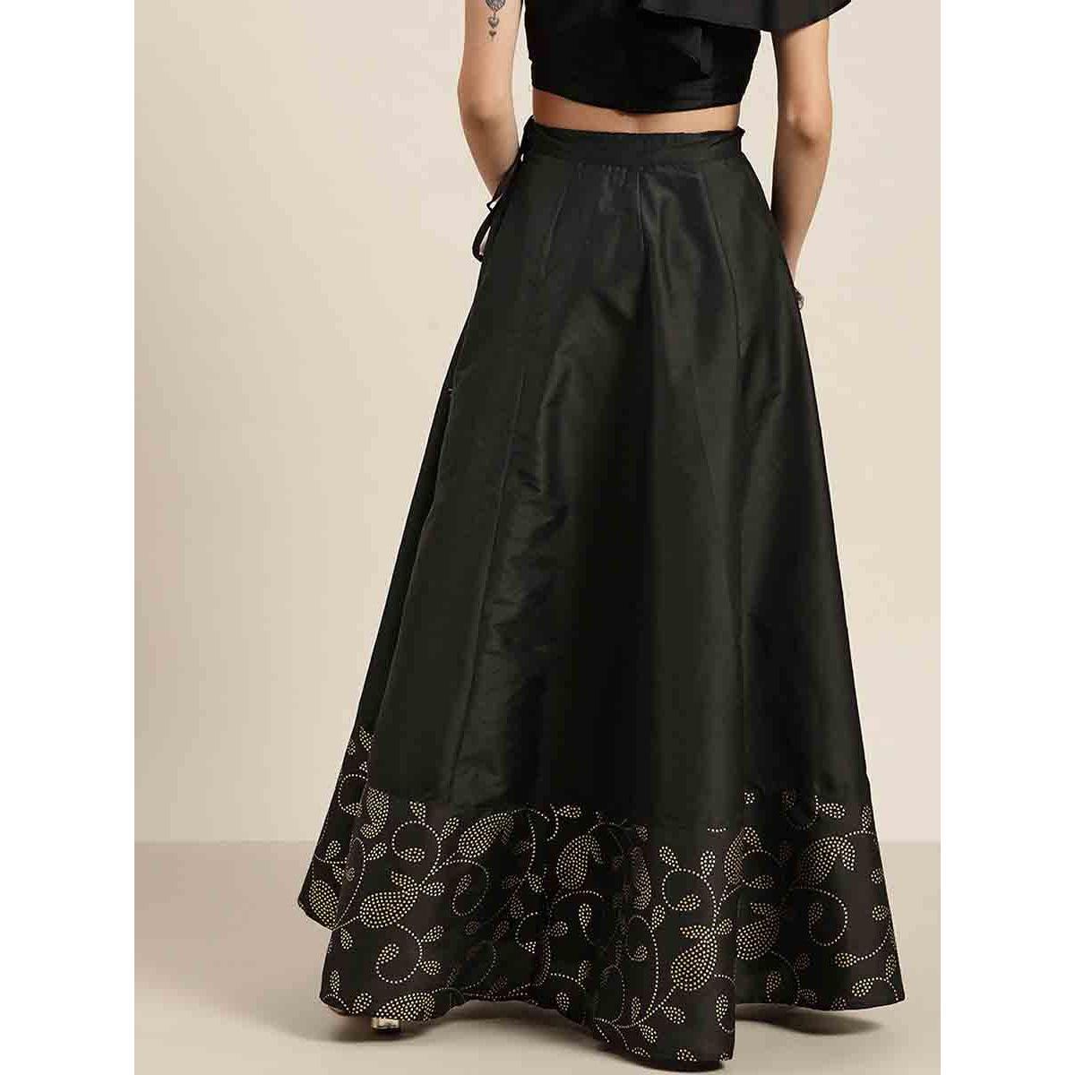 Sassafras X Styli Paisley Print Border Flared Skirt-women-clothing-bottoms-skirts-image-3