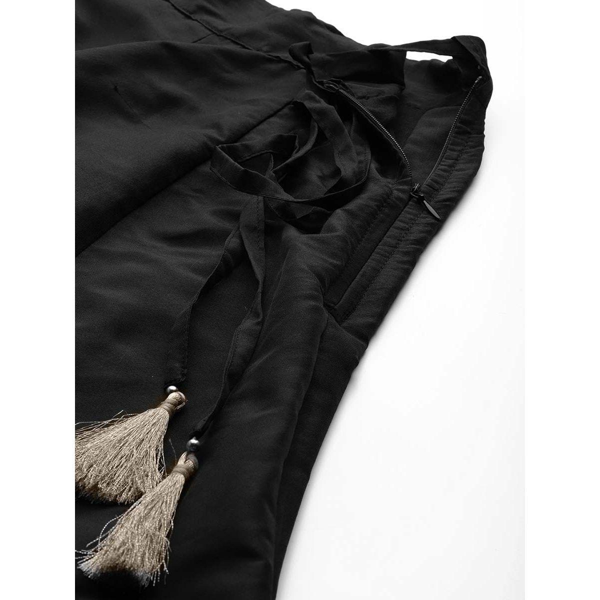 تنورة واسعة بطبعة بيزلي ساسافراس × ستايلي-women-clothing-bottoms-skirts-image-5