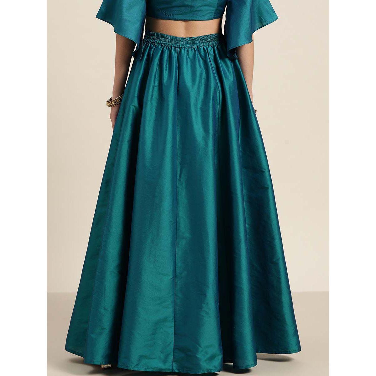تنورة واسعة بتفاصيل مطرزة ساسافراس × ستايلي-women-clothing-bottoms-skirts-image-3