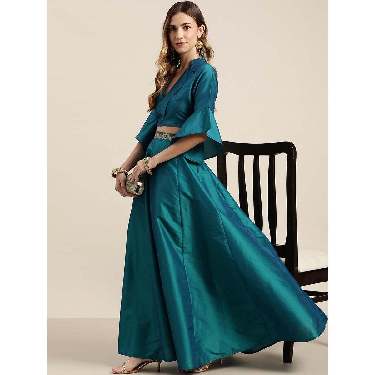 Sassafras X Styli Embroidered Waistband Flared Skirt-women-clothing-bottoms-skirts-image-4
