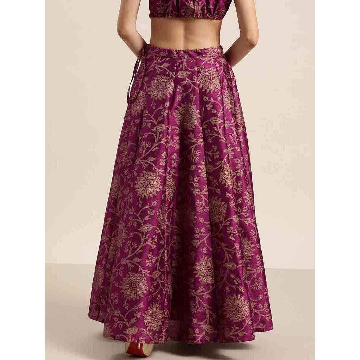 تنورة واسعة بنسيج الجاكار ساسافراس × ستايلي-women-clothing-bottoms-skirts-image-3