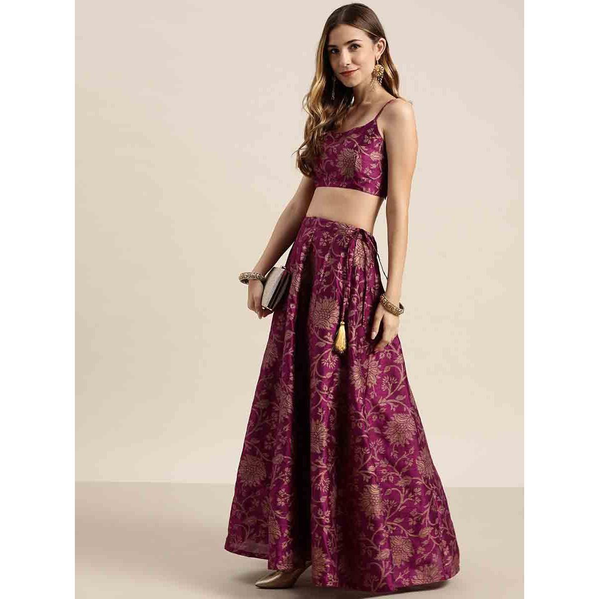 تنورة واسعة بنسيج الجاكار ساسافراس × ستايلي-women-clothing-bottoms-skirts-image-4