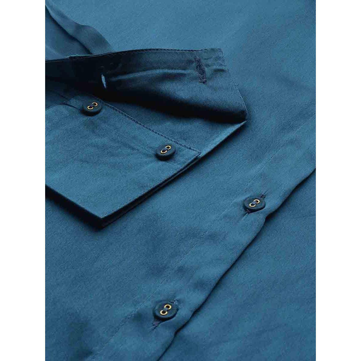 Sassafras X Styli Embellished Collar Satin Longline Shirt-women-clothing-shirtsandblouses-shirts-image-3