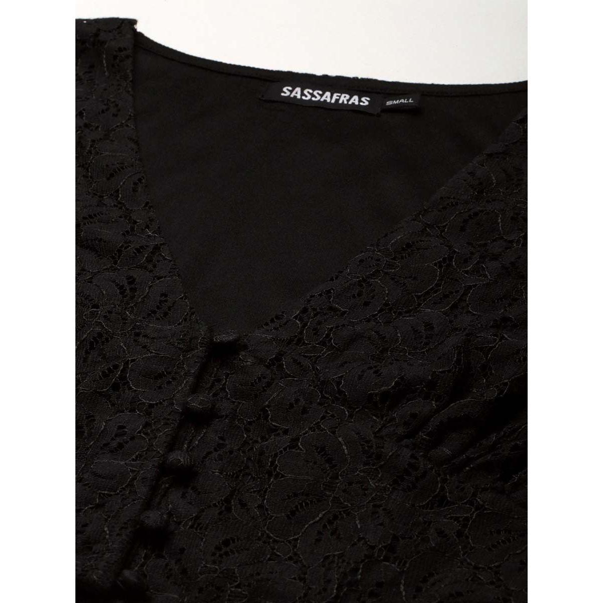 بلوزة قصيرة باكمام منفوشة ساسافراس × ستايلي-women-clothing-shirtsandblouses-blouses-image-5