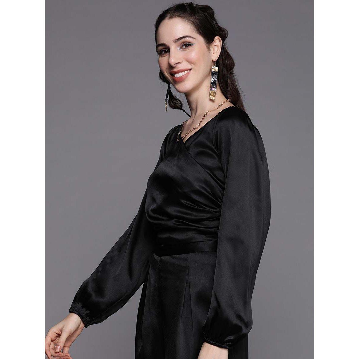 بلوزة ساتان قصيرة بكسرات ساسافراس × ستايلي-women-clothing-shirtsandblouses-blouses-image-3
