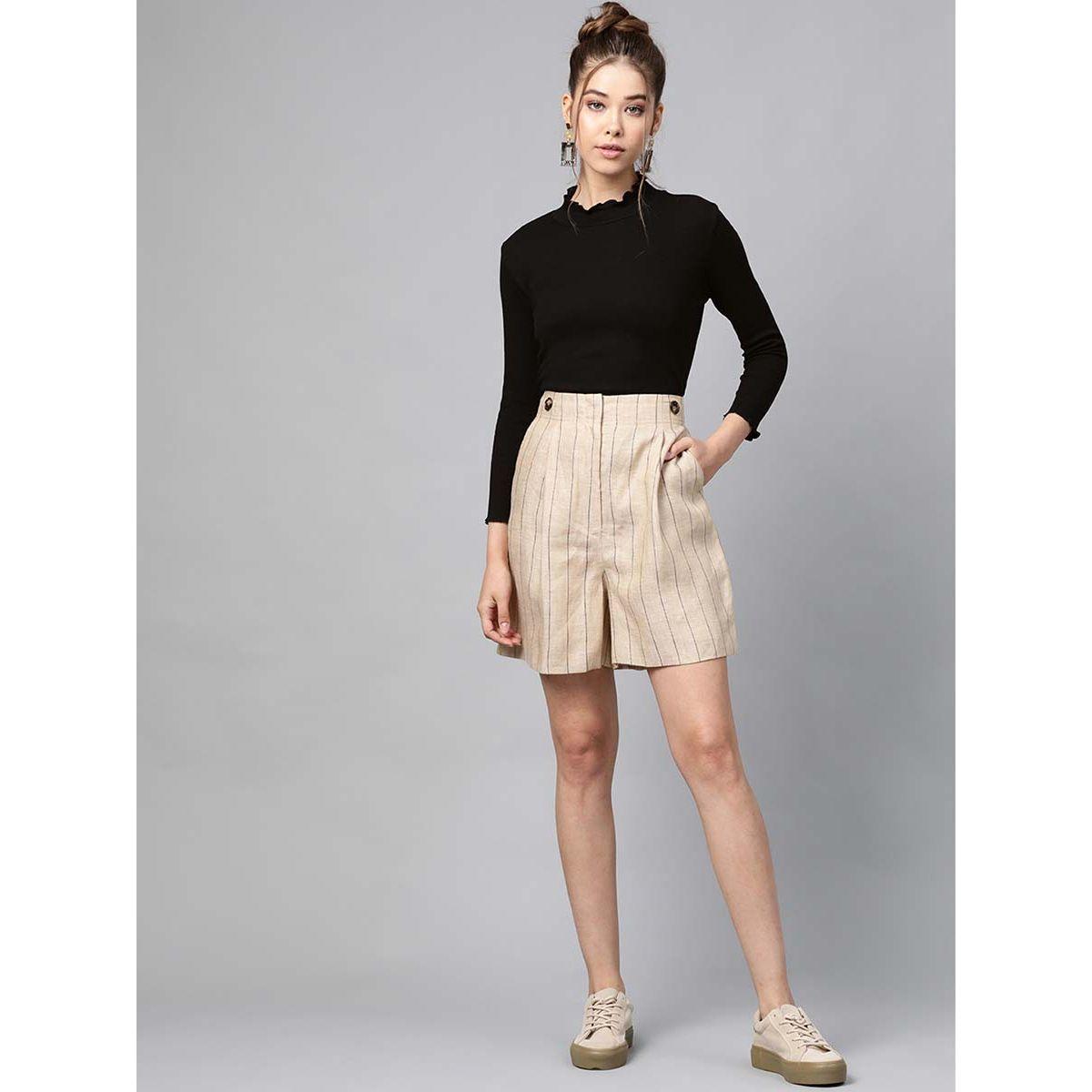 بلوزة قصيرة بتفاصيل مضلعة ساسافراس × ستايلي-women-clothing-shirtsandblouses-blouses-image-4