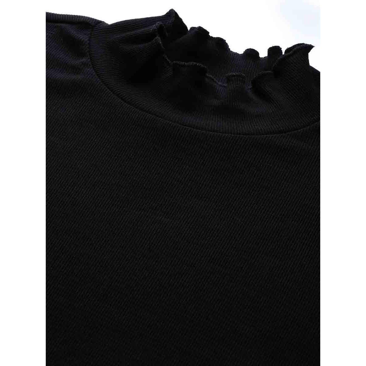 بلوزة قصيرة بتفاصيل مضلعة ساسافراس × ستايلي-women-clothing-shirtsandblouses-blouses-image-5