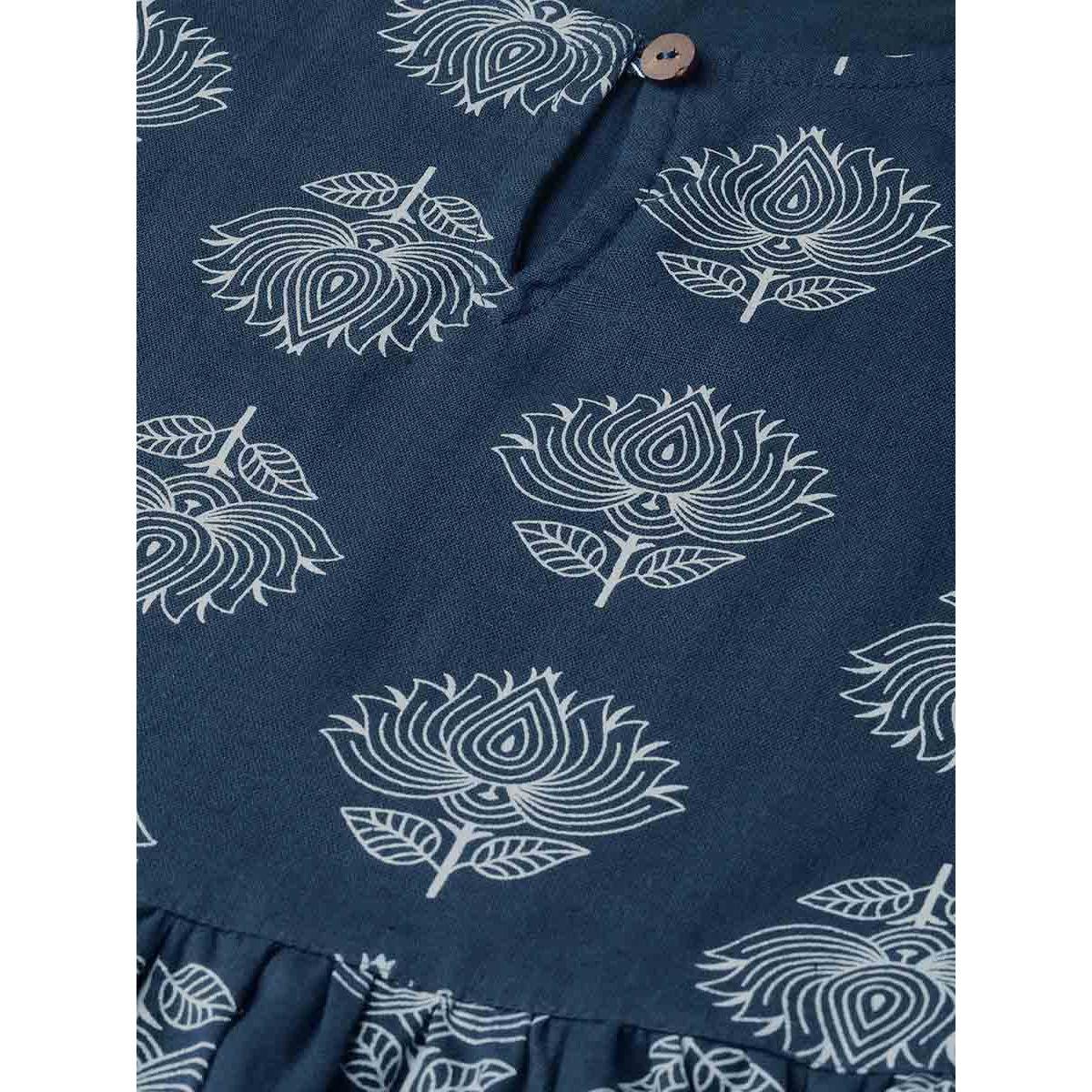 بلوزة بيبلوم بطبعة لوتس ساسافراس × ستايلي-women-clothing-shirtsandblouses-blouses-image-5